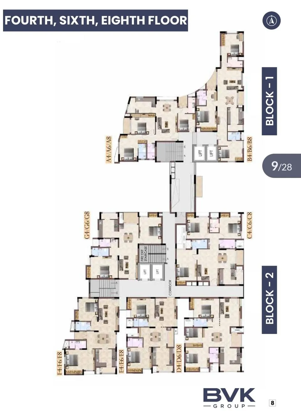 BVK Brindhavan - 3 BHK Layout Plan 1