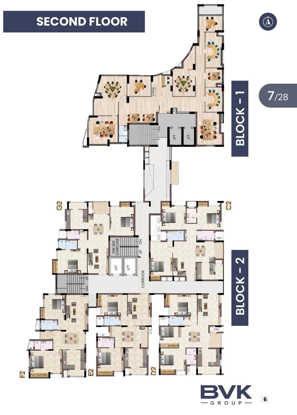 BVK Brindhavan - 2 BHK Layout Plan 1